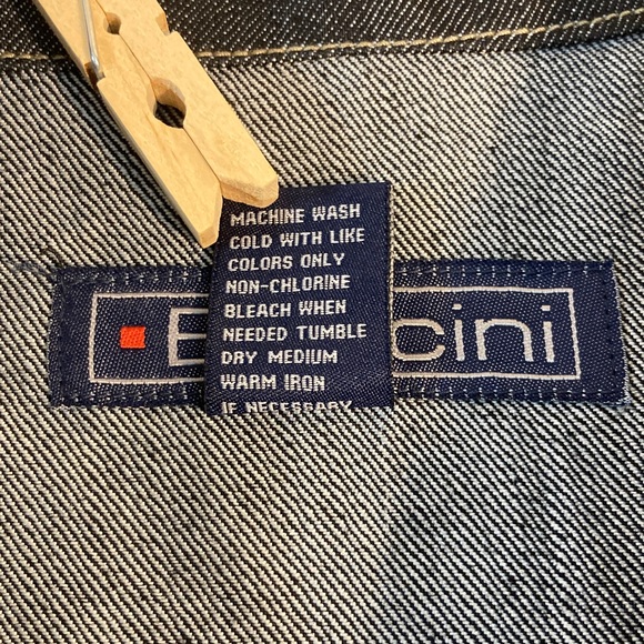 Baccini Women's Dark Indigo Jean Jacket Marbled Buttons NWT Size 18/20 - Picture 12 of 16